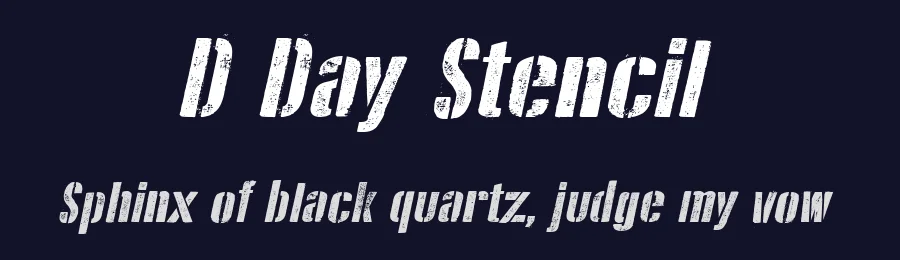 D Day Stencil by Galdino Otten Fonts — Decorative Font — thumbnail 2