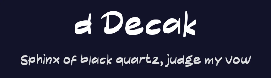 d Decak by wepfont.com — Decorative Font — thumbnail 2