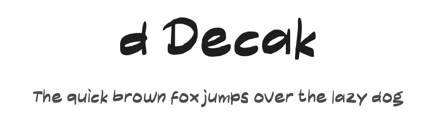 d Decak by wepfont.com — Decorative Font