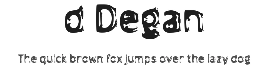 d Degan by wepfont.com — Decorative Font