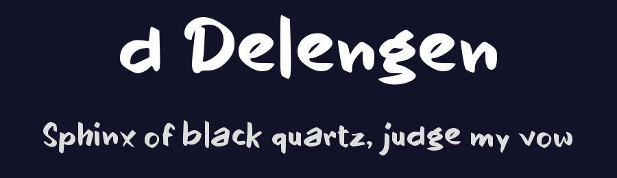 d Delengen by wepfont.com — Script Handwritten Font — thumbnail 2