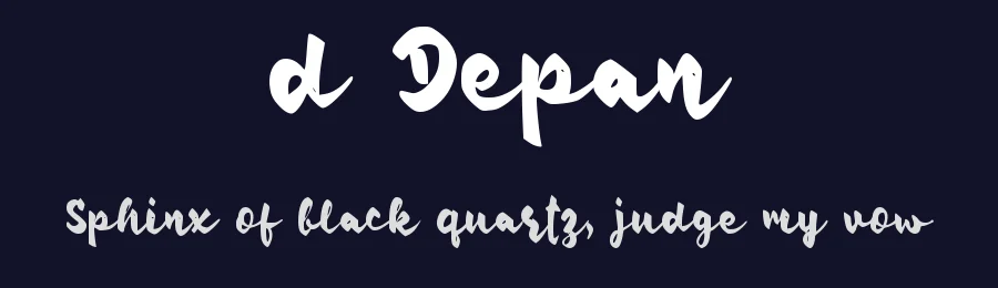 d Depan by wepfont.com — Script Handwritten Font — thumbnail 2