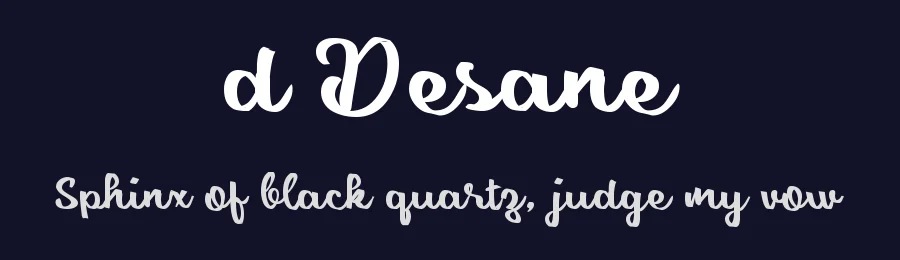 d Desane by wepfont.com — Script Handwritten Font — thumbnail 2