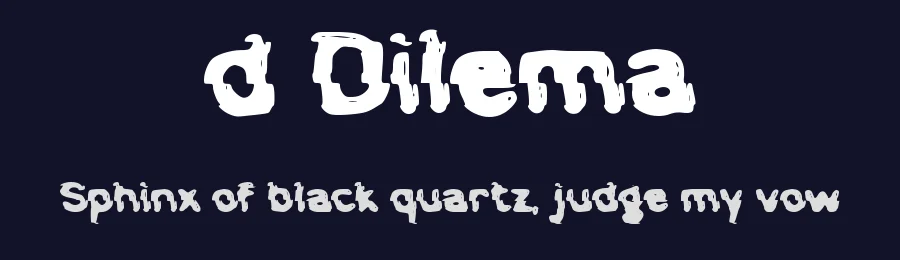 d Dilema by wepfont.com — Decorative Font — thumbnail 2