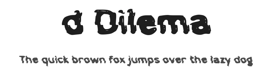 d Dilema by wepfont.com — Decorative Font