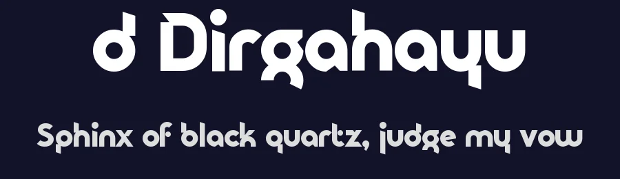 d Dirgahayu by wepfont.com — Display Font — thumbnail 2