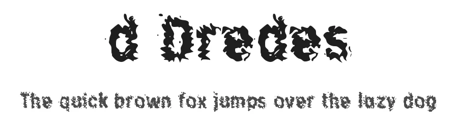 d Dredes by wepfont.com — Decorative Font