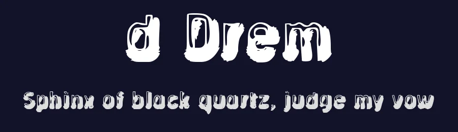d Drem by wepfont.com — Decorative Font — thumbnail 2