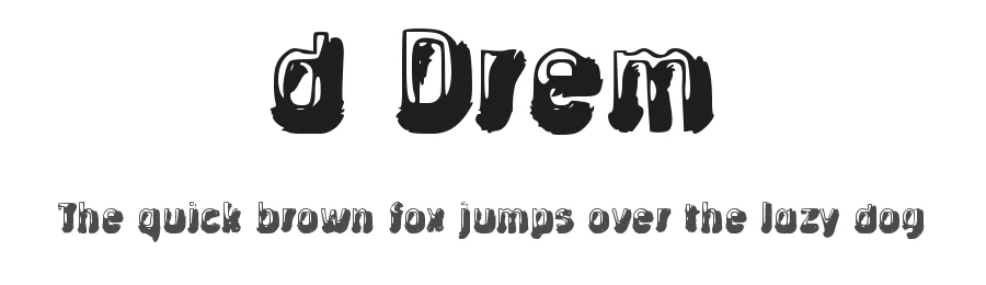 d Drem by wepfont.com — Decorative Font