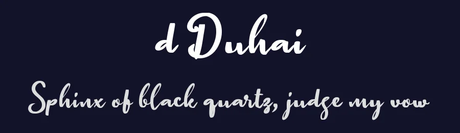 d Duhai by wepfont.com — Script Handwritten Font — thumbnail 2