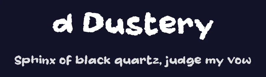 d Dustery by wepfont.com — Script Handwritten Font — thumbnail 2