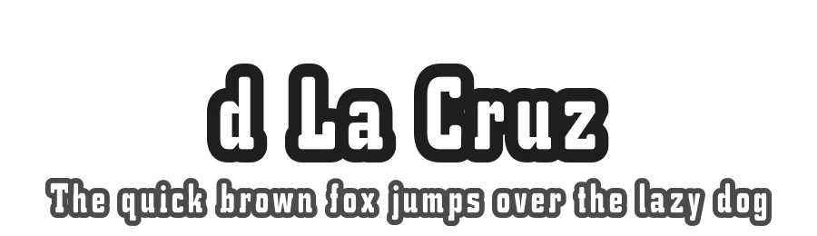 d La Cruz by deFharo — Sans Serif Font