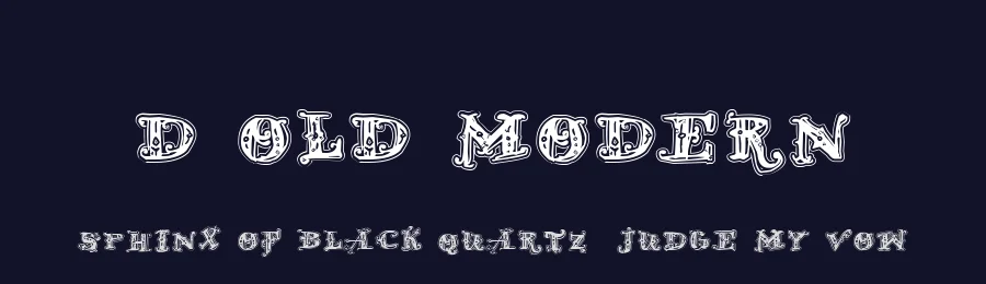 D Old Modern by Douglas Vitkauskas — Decorative Font — thumbnail 2
