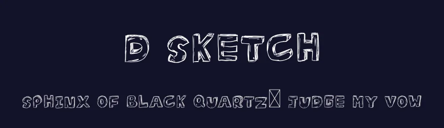 D Sketch by yujikung — Decorative Font — thumbnail 2
