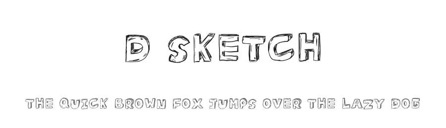 D Sketch by yujikung β Decorative Font