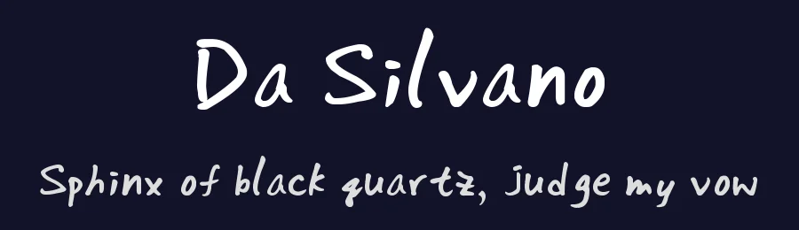 Da Silvano by fridohk — Script Handwritten Font — thumbnail 2