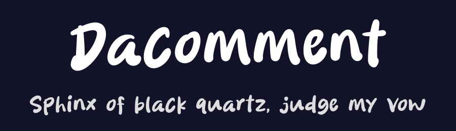 Dacomment by Khurasan — Decorative Font — thumbnail 2
