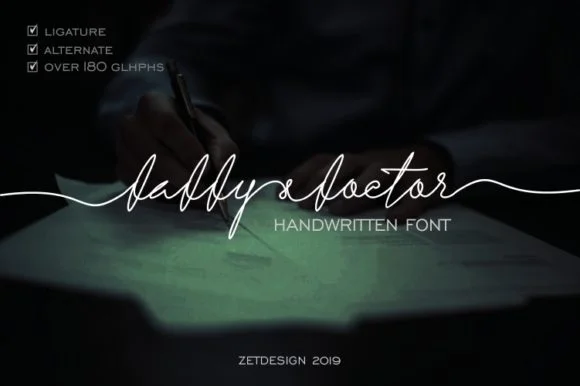 Daddy & Doctor Font by ZetDesign — Script Handwritten Font