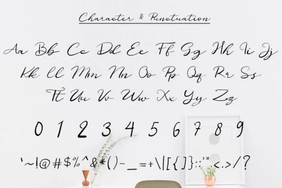 Dahlia Flower Font by muhawk47 — Script Handwritten Font — thumbnail 4