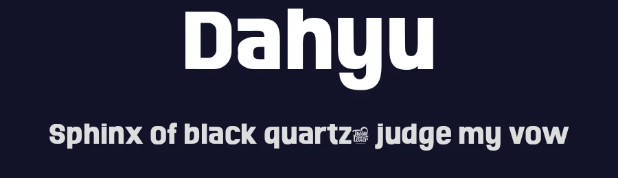 Dahyu by twinletter — Sans Serif Font — thumbnail 2