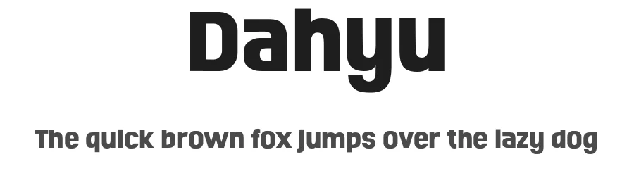 Dahyu by twinletter — Sans Serif Font