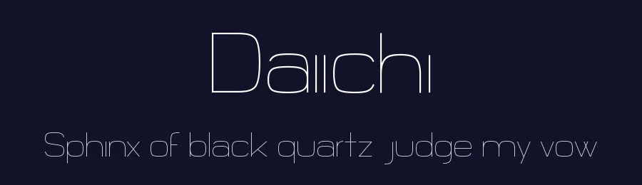 Daiichi by Michael Muranaka — Sans Serif Font — thumbnail 2