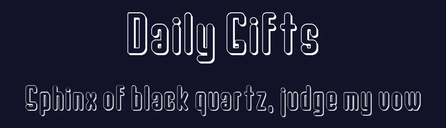 Daily Gifts by Vladimir Nikolic — Sans Serif Font — thumbnail 2