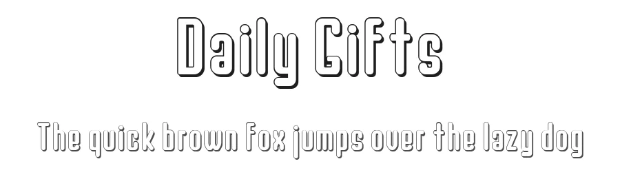 Daily Gifts by Vladimir Nikolic β Sans Serif Font