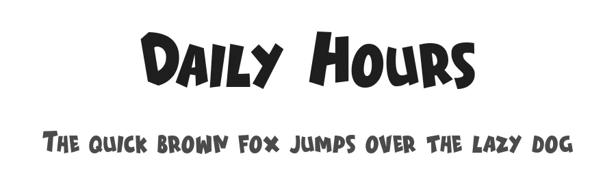 Daily Hours by Sancrea Studio — Decorative Font