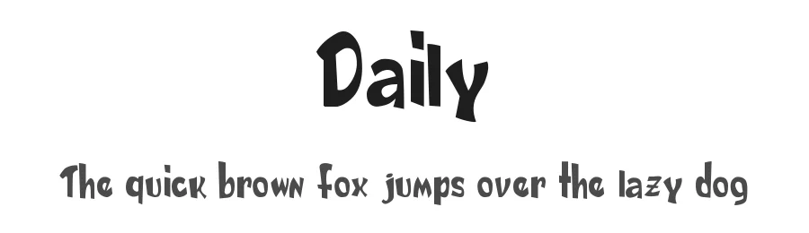 Daily by fontsandfashion — Decorative Font