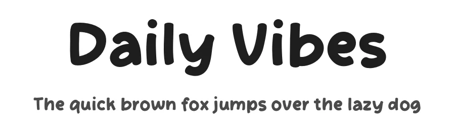 Daily Vibes by Origin Type — Decorative Font