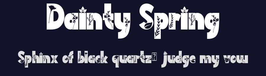 Dainty Spring by Yoga Letter — Decorative Font — thumbnail 2