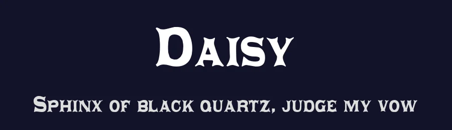 Daisy by Richard William Mueller — Decorative Font — thumbnail 2