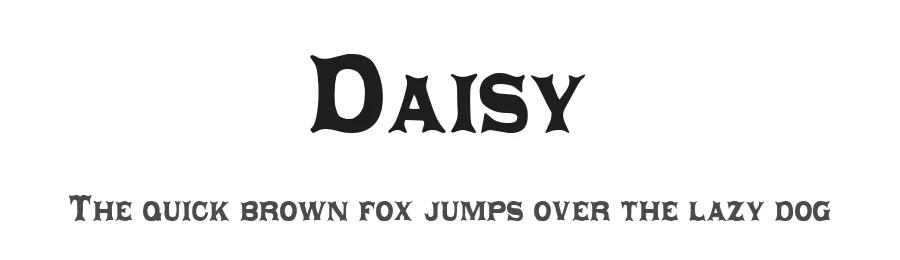 Daisy by Richard William Mueller — Decorative Font