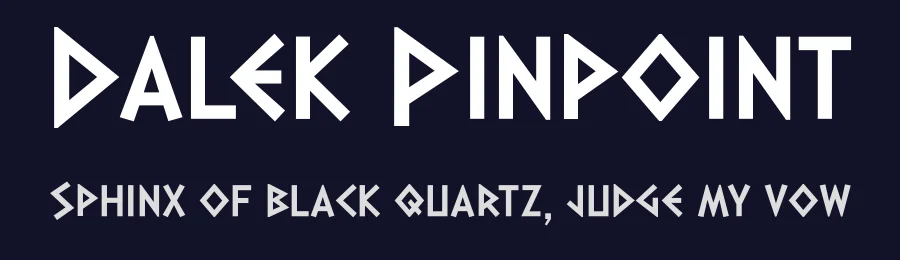 Dalek Pinpoint by K-Type — Decorative Font — thumbnail 2