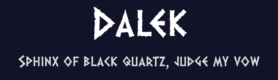 Dalek by K-Type — Decorative Font — thumbnail 2