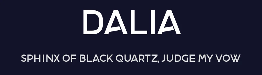 Dalia by Vladimir Nikolic — Sans Serif Font — thumbnail 2
