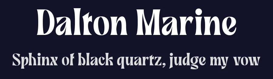 Dalton Marine by Sign Studio — Decorative Font — thumbnail 2