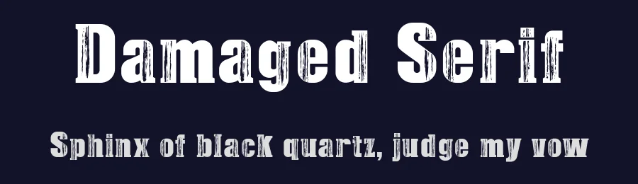 Damaged Serif by Galdino Otten Fonts — Decorative Font — thumbnail 2