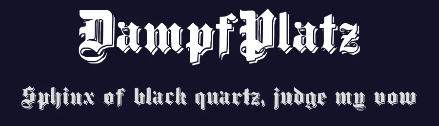 DampfPlatz by Paul Lloyd — Blackletter Font — thumbnail 2