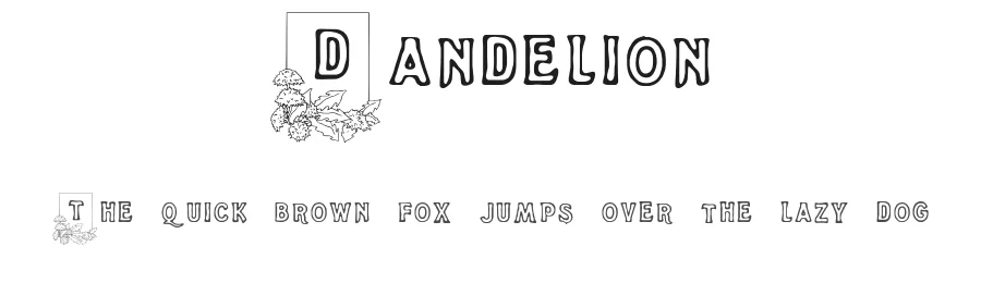 Dandelion by anke-art — Decorative Font