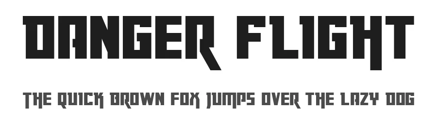 Danger Flight by Iconian Fonts — Display Font
