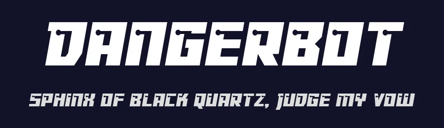 Dangerbot by Iconian Fonts — Display Font — thumbnail 2