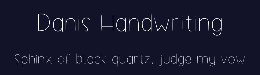 Danis Handwriting by Dani — Script Handwritten Font — thumbnail 2