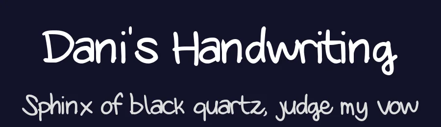 Dani's Handwriting by Danila — Script Handwritten Font — thumbnail 2
