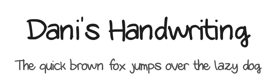 Dani's Handwriting