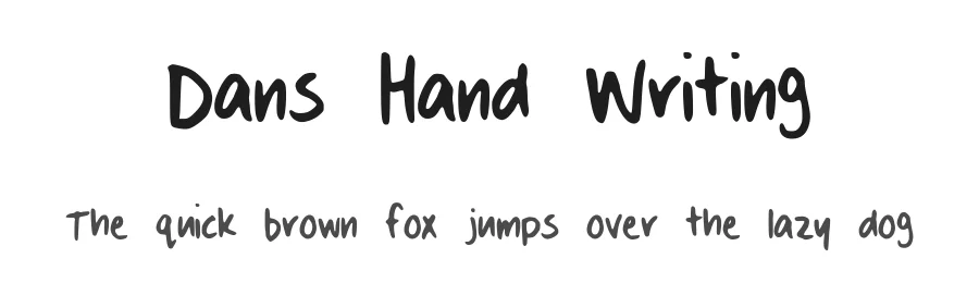 Dans Hand Writing