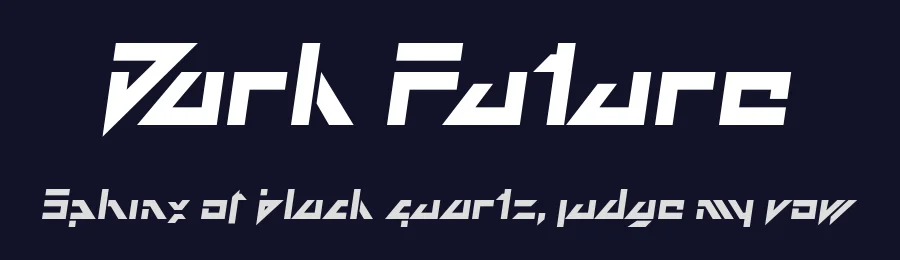 Dark Future by Essqué Productions — Display Font — thumbnail 2