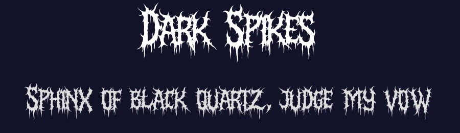 Dark Spikes by Muhammad Yafinuha — Blackletter Font — thumbnail 2