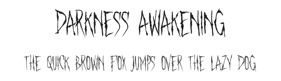 Darkness Awakening by Ditatype — Decorative Font